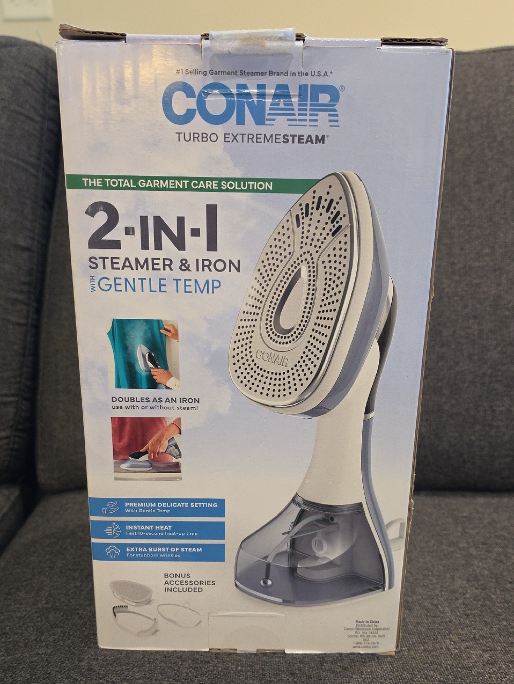 Conair 2-in-1 Turbo ExtremeSteam Steamer & Iron -  NIB
